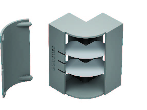 CURVA VERT. 90º C/DIV.  45 ABS   BR