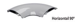 CURVA HORIZ.90º DUTO SLIM        BG